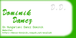 dominik dancz business card